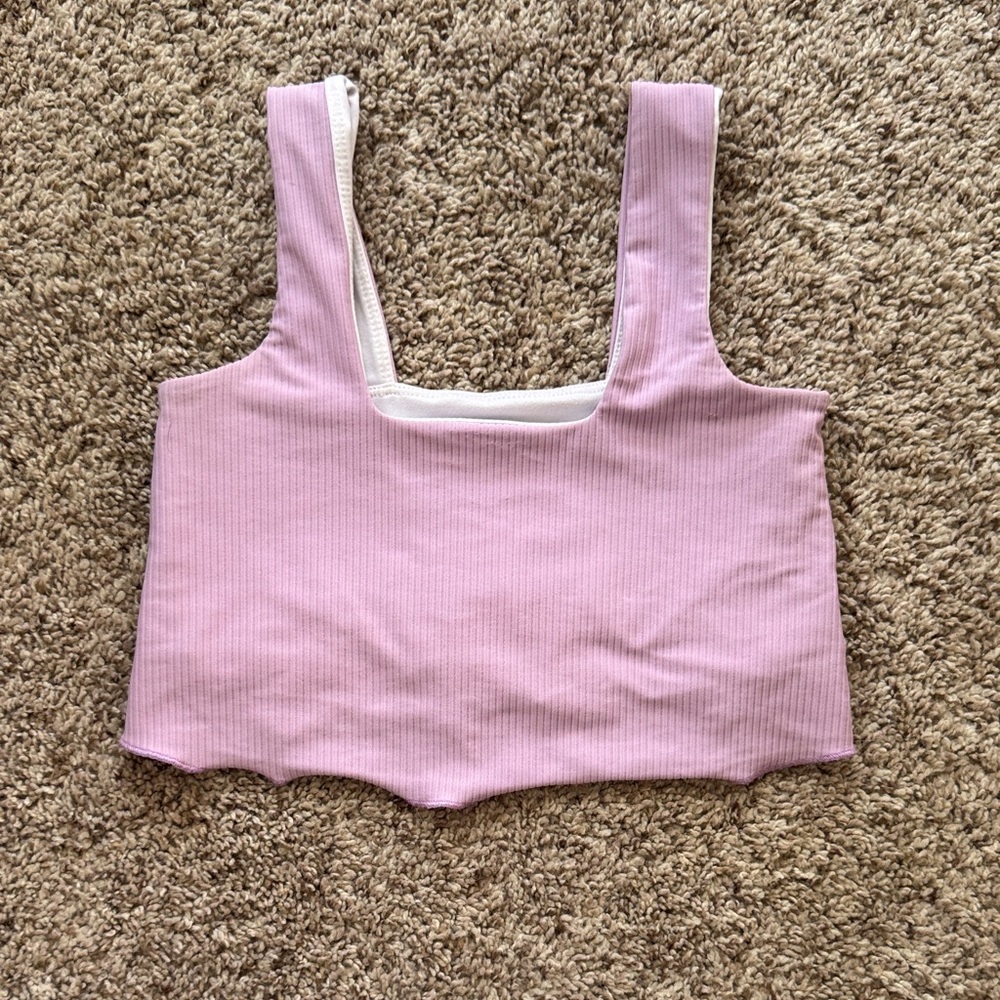 Lavender ribbed Five top